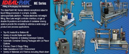ME Series Machines for Liquid Filling Processes